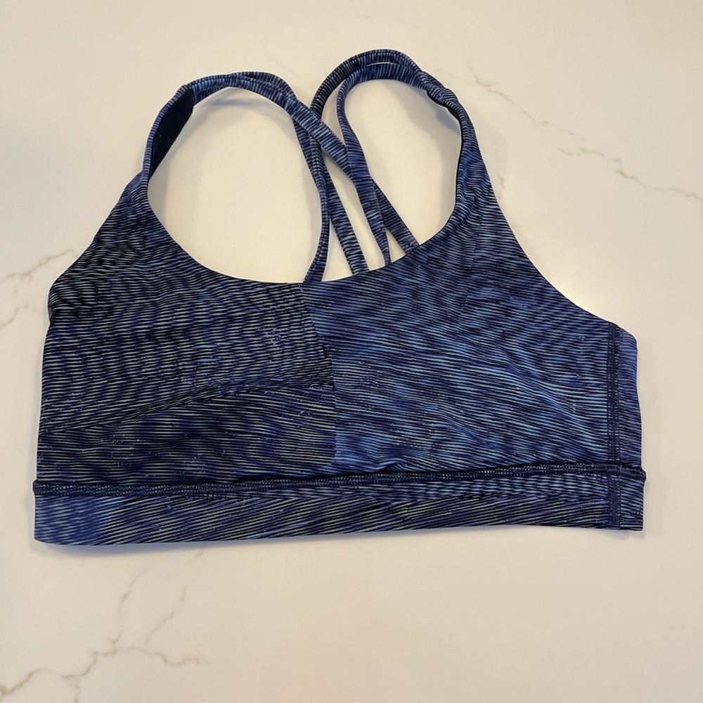 Lululemon Women's Blue Strappy Sports Bra